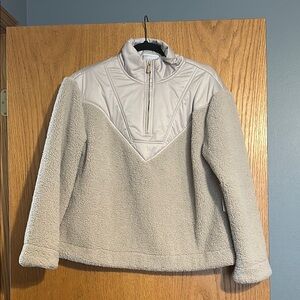 Style & Co. Cream Sherpa Fleece Jacket